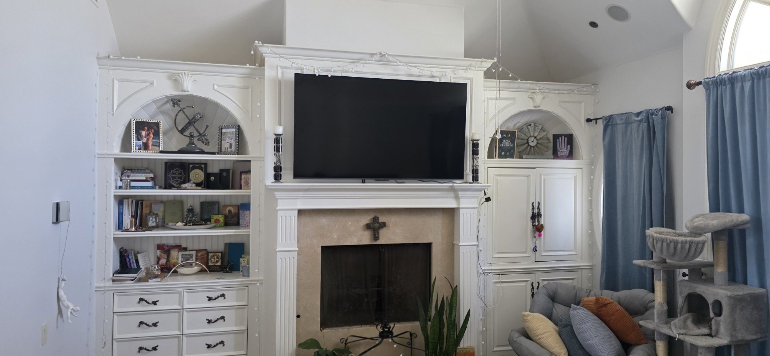 TV and fireplace project